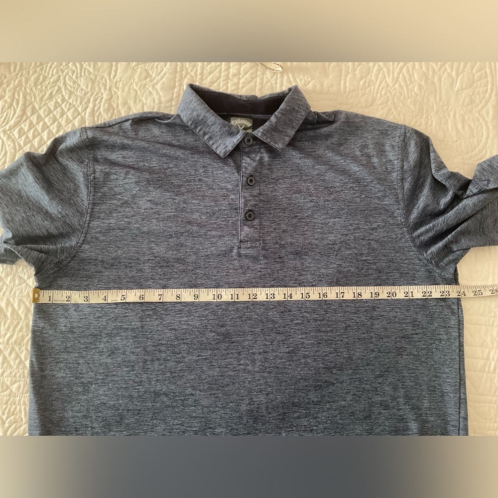 Callaway Opti-DRI Men’s Heather Navy Polo Shirt for Men SZ: L. - Picture 6 of 7